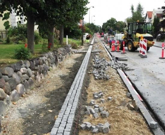 Cykelsti/fortovsarbejde i Gentofte